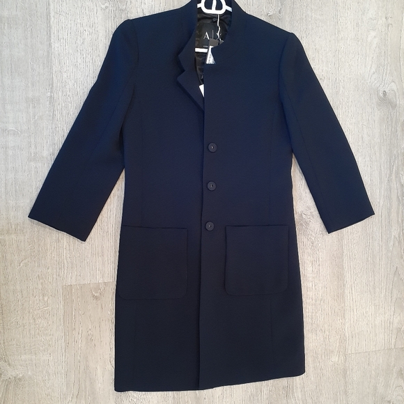 Armani Exchange Textured Patch Pocket Coat - Picture 7 of 14